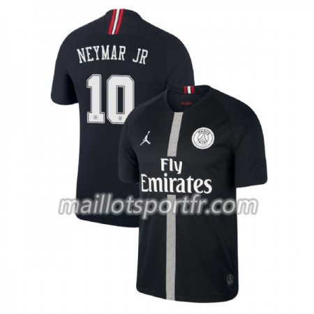 Maillot de Foot Paris Saint Germain Neymar JR 10 Jordan Noir Troisième 2018/19